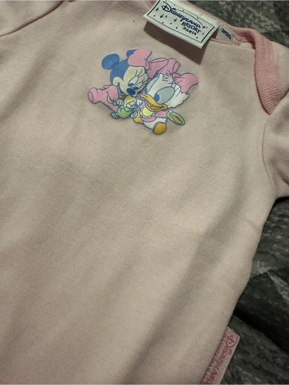 Disney Pink Minnie & Daisy Short-Sleeve One-Piece Bodysuit